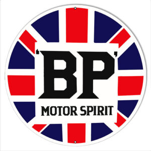 BP Motor Spirit British Motors Garage Art Reproduction Metal Sign  Round RVG1482 4 Sizes