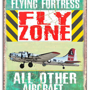 P-17 Flying Fortress Fly Zone Metal Sign By Phil Hamilton 12x18  Airplane RVG1493