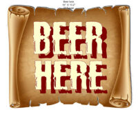 Beer Here Scroll Bar & Restaurant Reproduction Laser Cut Out Metal Sign 16x13.2  RVG1505S