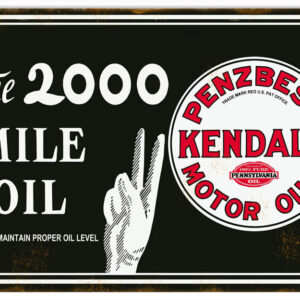 Motor Oil Kendall Reproduction Garage Shop Metal Sign 18"x30"