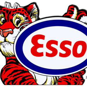 Esso Tiger Gas And Motor Oil Reproduction Metal Sign 23.5x16.5