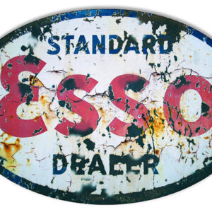 Esso Standard Dealer Vintage Reproduction Oval Metal Sign