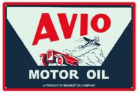 Avio Motor Oil Reproduction Gas Station Garage  Metal Sign 18"x30"