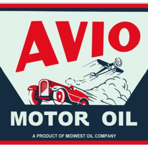 Avio Motor Oil Reproduction Gas Station Garage  Metal Sign 18"x30"