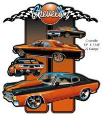 Chevelle Metal Cut Out Classic Car Metal Sign