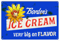 Bordens Ice Cream Vintage Looking Metal Sign 3 Sizes To Choose From