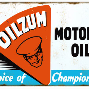 Oilzum Motor Oil Reproduction Gas Station Garage Metal Sign 18"x30"