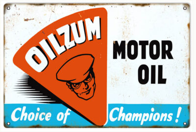 Oilzum Motor Oil Reproduction Gas Station Garage Metal Sign 18"x30"