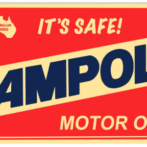 Ampol Gasoline Reproduction  Motor Oil  Metal Sign 18"x30"