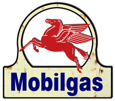 Mobilgas With Pegasus Reproduction Metal Sign 17.7x15.5