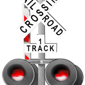 Railroad Crossing Signal Metal Sign 27.5x8