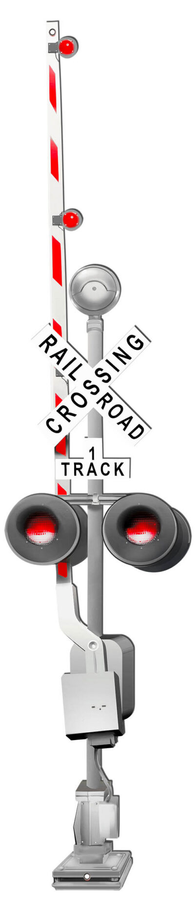 Railroad Crossing Signal Metal Sign 27.5x8