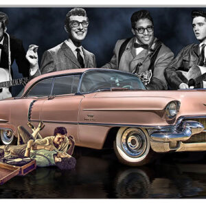 1950s Cadillac Metal Sign 50s Music Artist  By Artist Bob Kramer 12x18 RVG1827