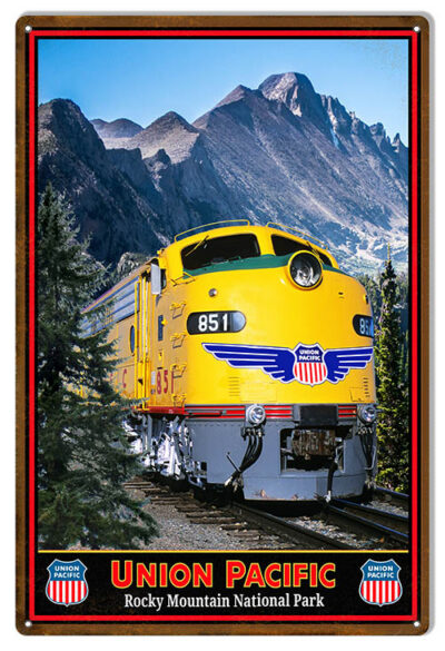 Union Pacific Railroad Rocky Mountain National Park Metal Sign