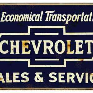Chevrolet Car Sales Reproduction Garage Shop Man Cave Metal Sign 18"x30"