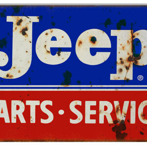 Jeep Service Reproduction Garage Shop Man Cave Metal Sign 18"x30"