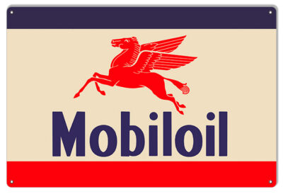 Pegasus Mobiloil Reproduction Gas Station Metal Sign 18"x30"
