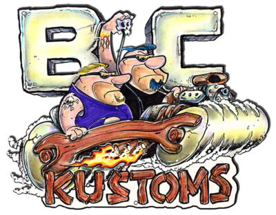 BC Kustoms By Artist Ben Mitchell Metal Wall Hanging Sign
