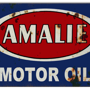 Amalie Gas Station Reproduction Motor Oil Metal Sign 18"x30"