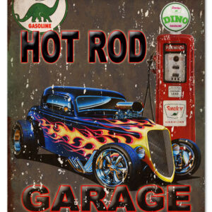 American Garage Reproduction Hot Rod Man Cave Metal Sign 18"x30"