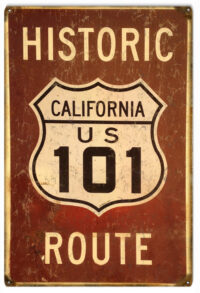 Historic Route 101 Reproduction Garage Shop Man Cave Metal Sign 18"x30"