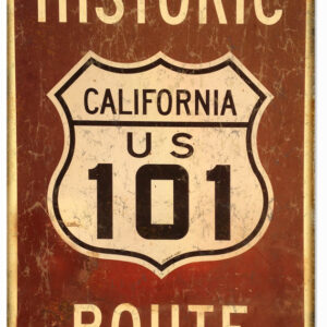 Historic Route 101 Reproduction Garage Shop Man Cave Metal Sign 18"x30"