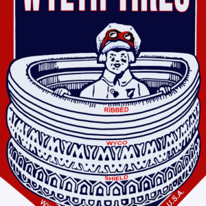 Wyeth Tires Garage Shop Reproduction Gas Station Metal Sign 18"x30"
