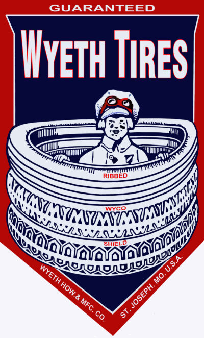 Wyeth Tires Garage Shop Reproduction Gas Station Metal Sign 18"x30"
