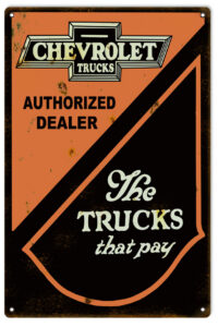 Chevrolet Truck Service Reproduction Gas Station Metal Sign 18"x30"