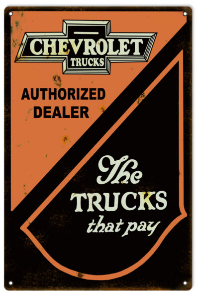 Chevrolet Truck Service Reproduction Gas Station Metal Sign 18"x30"