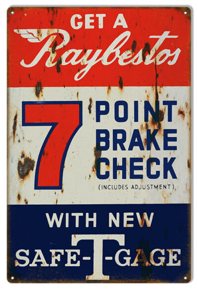 Raybestos Gas Station Reproduction Garage Art Metal Sign 18"x30"