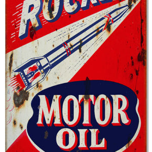 Rocket Motor Oil Reproduction Gas Station Man Cave Metal Sign 18"x30"