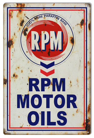 Chevron RPM Motor Oil Reproduction Gas Station Metal Sign 18"x30"