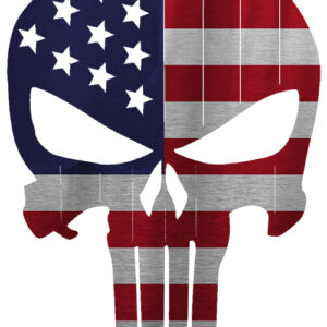 Punisher Skull American Flag Laser Cut Out