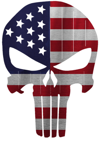 Punisher Skull American Flag Laser Cut Out