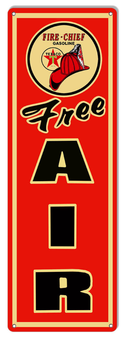 Texaco Free Air Gas Station Reproduction Garage Shop Metal Sign 9"x30"