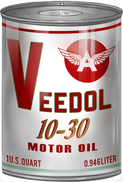 Veedol Gas Station Reproduction Motor Oil Can Metal Sign 12"x18"