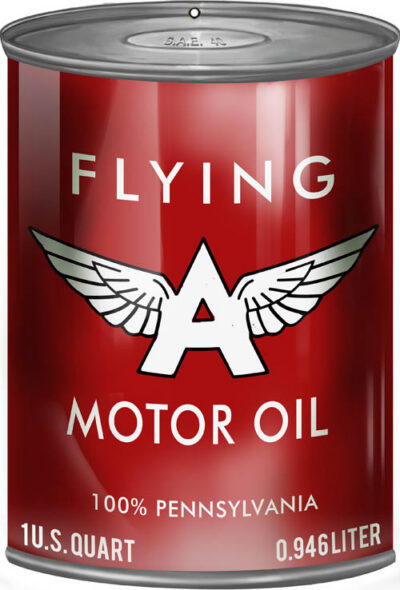 Flying A Motor Oil Can Reproduction Gas Station Metal Sign 12"x18"