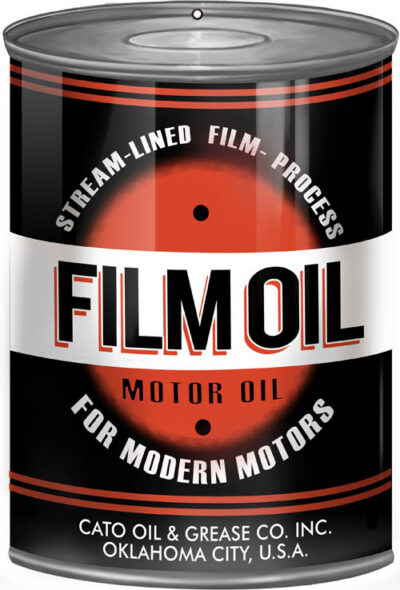 Film Oil Gas Station Reproduction Motor Oil Can Metal Sign 12"x18"