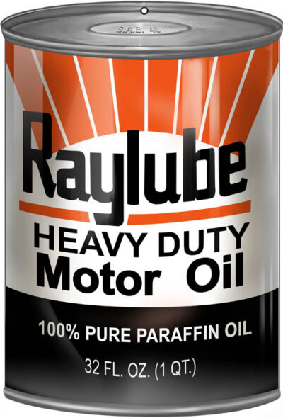Raylube Motor Oil Can Reproduction Gas Station Metal Sign 12"x18"