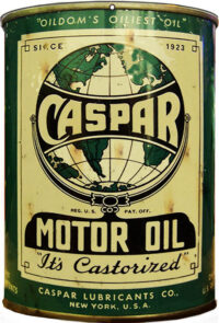 Caspar Motor Oil Can Reproduction Gas Station Metal Sign 12"x18"