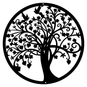 Tree Of Life Laser Cut Out Home Decor Silhouette Metal Sign 14.5x14.5