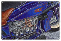 Ace Motorcycle Metal Sign By Eric Herrmann 12x18
