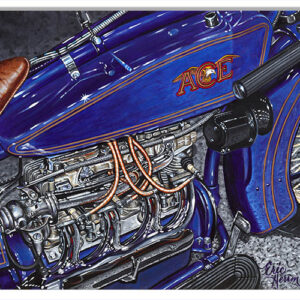 Ace Motorcycle Metal Sign By Eric Herrmann 12x18
