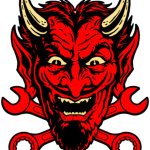 Devil Red Laser Cut Out Sign By Steve McDonald 18x22