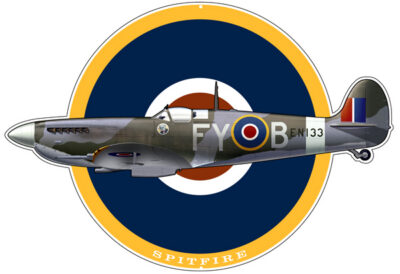 Airplane Spitfire Laser Cut Out Sign By Steve McDonald 16x24