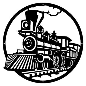 440 Train Engine Laser Cut Out Silhouette Rairlroad Metal Sign 14.5x14.5