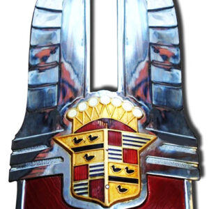 Cadillac Car Hood Ornament Cut Out Garage Art Metal Sign 9.5x16.5