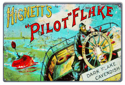 Cigarette Hignetts Pilot Flake Reproduction Ciger Metal Sign 12x18