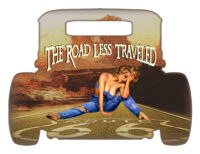The Road Less Traveled Route 66 Metal Sign